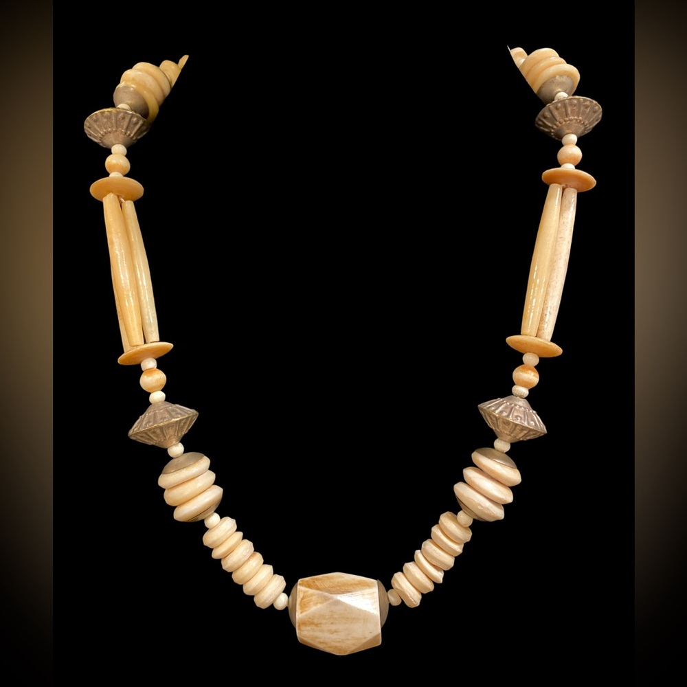Tribal Bone and Horn Necklace